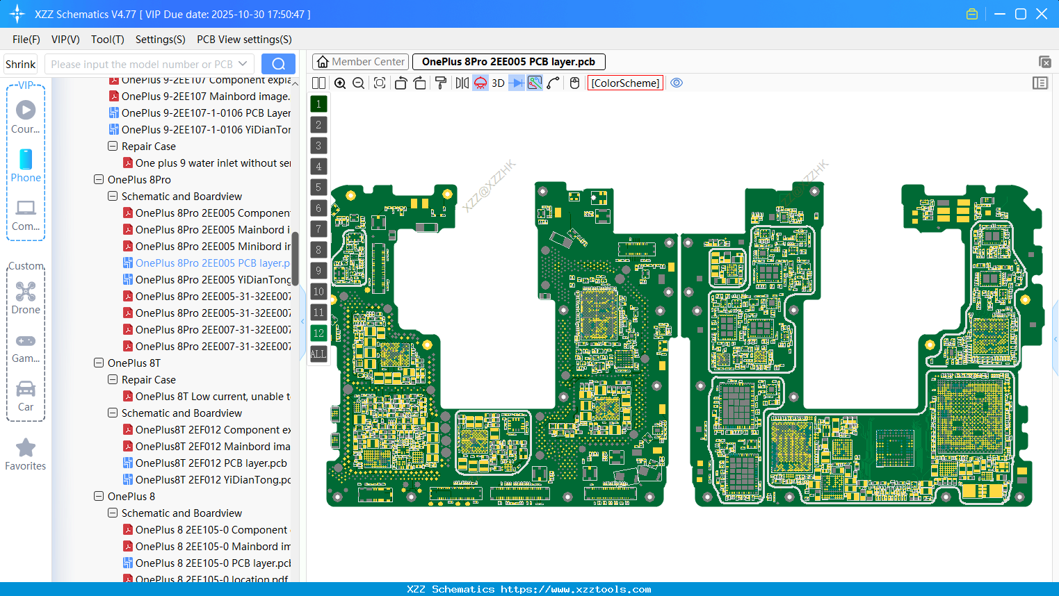 OnePlus 8Pro 2EE005 PCB Layer